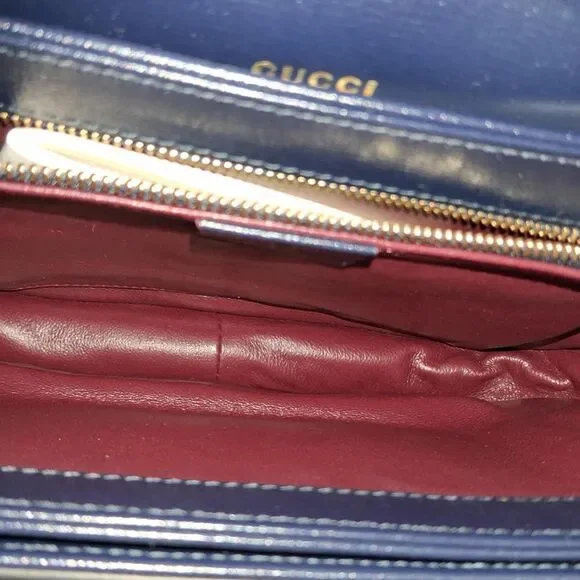 Gucci Horsebit 1955 Striped Shoulder Bag in Multicolor Velvet - Picture 5 of 8